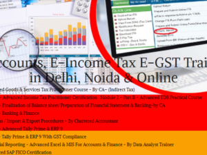 E-Accounting Course in Delhi, “Learn Direct Tax